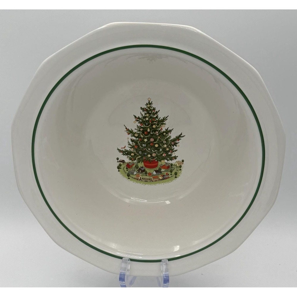 Pfaltzgraff Christmas Heritage Serving Bowl Round 9" Ceramic Vintage NOS USA